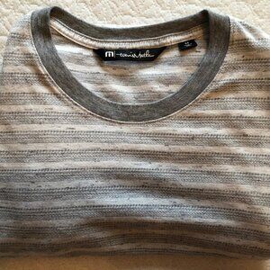 Travis Mathew Women Size Medium Gray 100% Cotton Crew Neck Long Sleeve Pullover